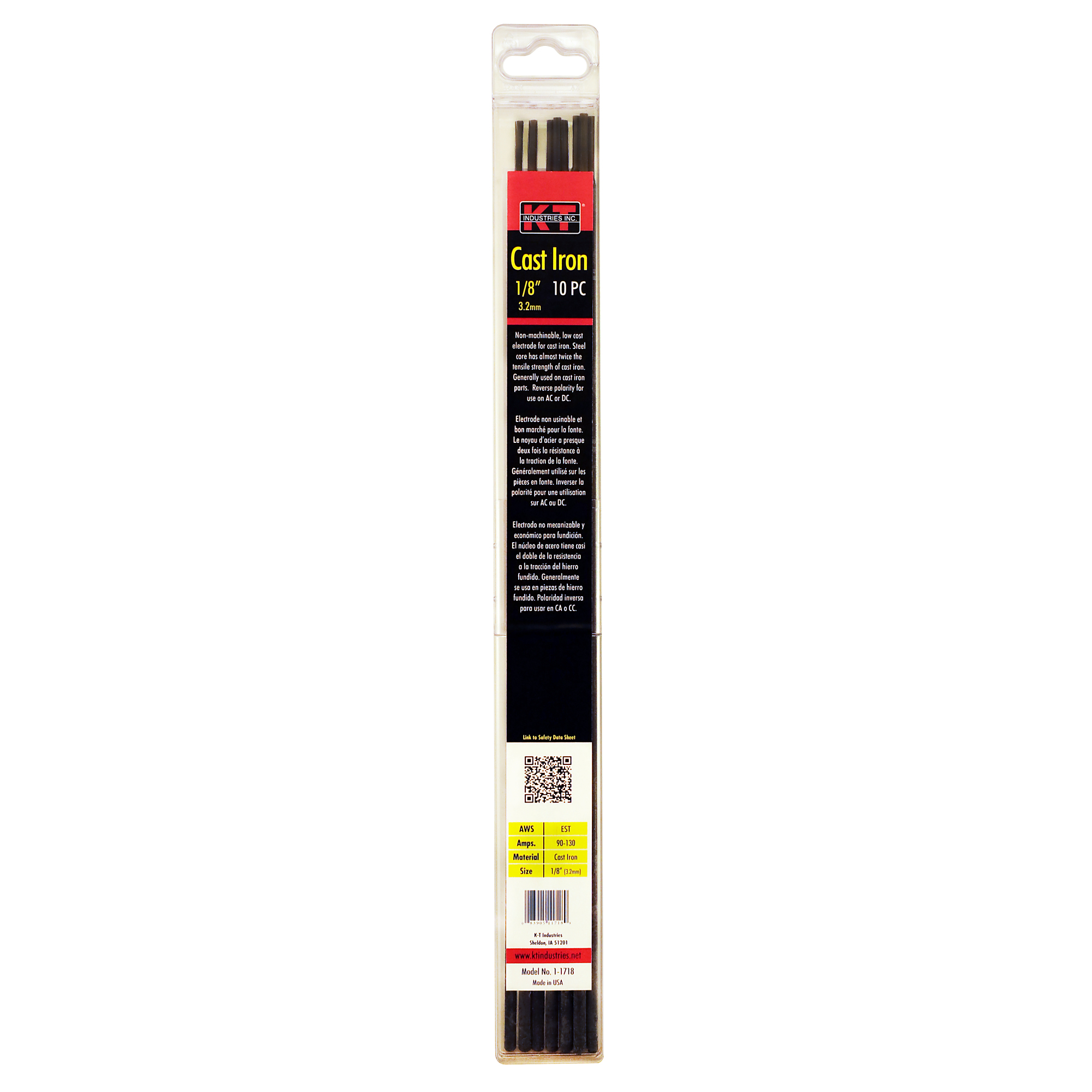 K-T Industries Cast Iron Electrode Value Pack — 1/8in., 65,000 PSI Tensile Strength, Model# 1-1718